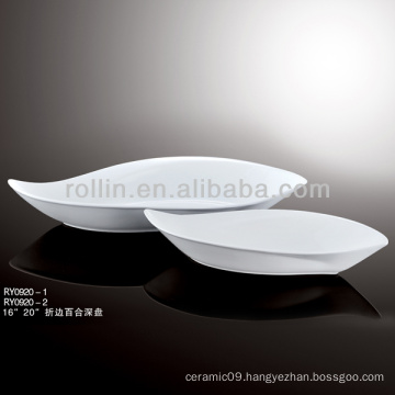 nice white porcelain flower deep plate